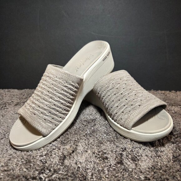 Skechers Women's Arya True Calling Sandal Taupe Size 8 - Picture 1 of 10